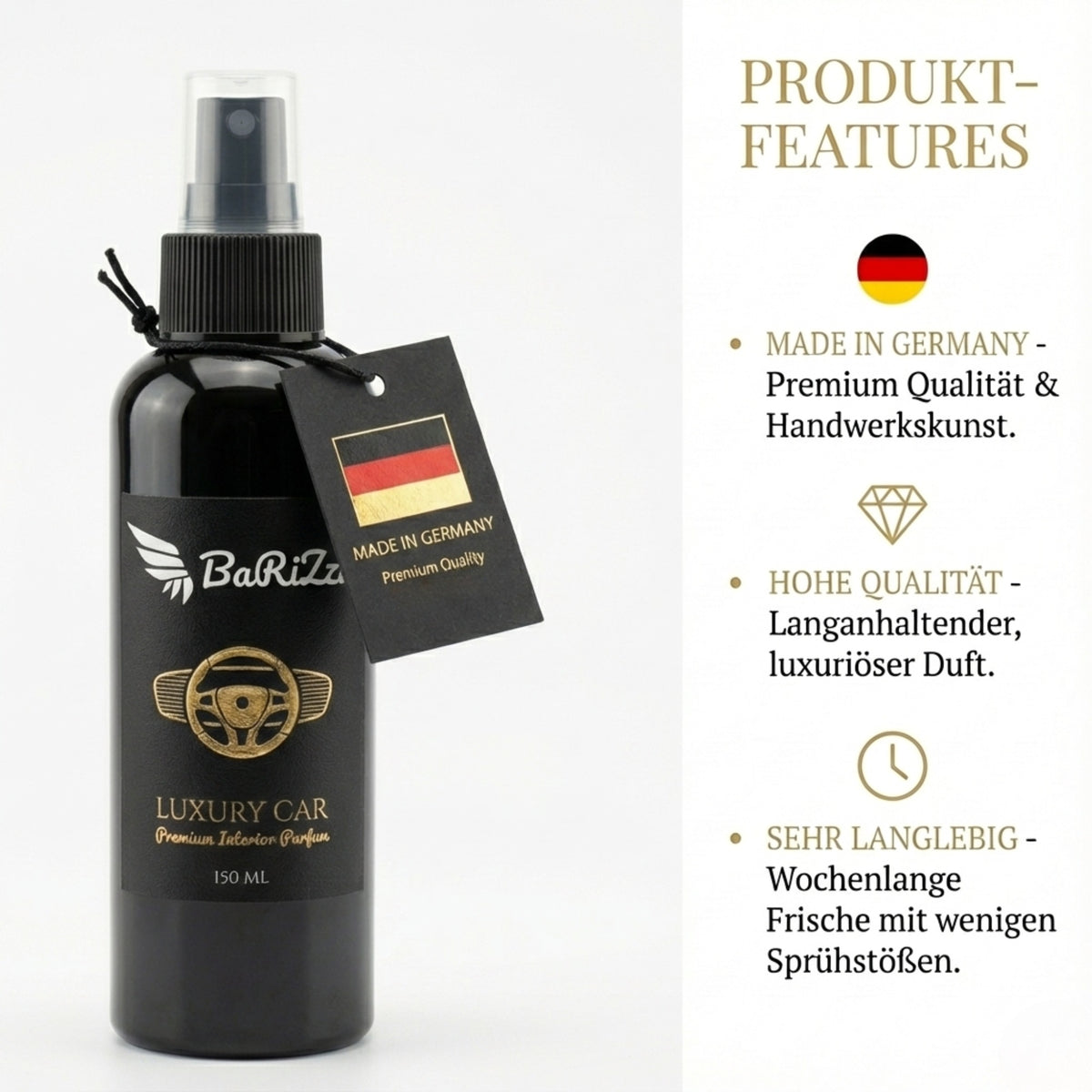 BaRiZzi® Auto Parfüm & Raumspray 150ml – Premium Autoduft